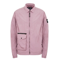 Vinnie Collared Over-Shirt in Foxglove,  XL