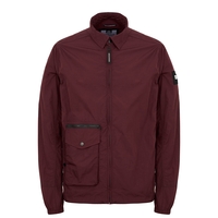 Vinnie Collared Over-Shirt in Morello,  L