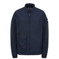 Vinnie Collared Over-Shirt in Navy,  XL