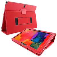 Snugg Galaxy NotePRO 12.2 Case Cover and Flip Stand in Red Leather