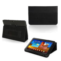 Snugg Galaxy Tab 10 1 Case Cover and Flip Stand in Black Leather