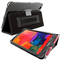 Snugg Galaxy TabPRO 8.4 Case Cover and Flip Stand in Black Leather