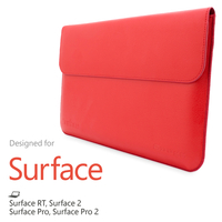 Snugg Microsoft Surface Sleeve in Red Leather