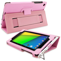 Snugg Nexus 7 2013 Leather Case in Candy Pink