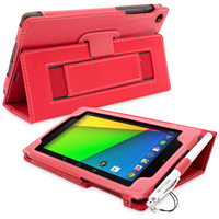 Snugg Nexus 7 2013 Leather Case in Red