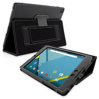 Snugg Nexus 9 Flip Case Cover in Black Leather