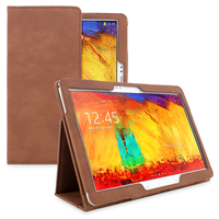 Snugg Samsung Galaxy Note 10.1 2014 Edition Case in Distressed Brown Leather