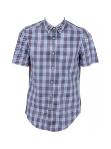 Bastiano S/S Check Shirt - Pastel Red