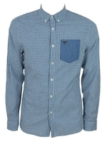 Garfield Gingham Check Shirt - Dress Blue