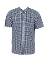 Short Sleeve Gingham Shirt - Black