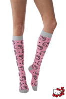 Hello Kitty - Outline Knee Highs - Pink