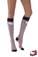 Hello Kitty - Spot Knee Highs - Pink