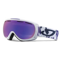 Giro Amulet White Ikat 2015 Womens Ski Goggles with Grey Purple Lens