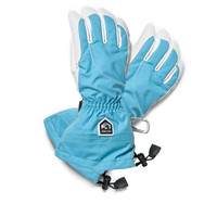 Hestra Army Leather Heli Womens Ski Glove Blue/White