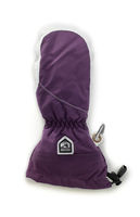 Hestra Army Leather Heli Womens Ski Mitten Plum/White