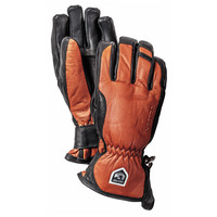 Hestra Leather Wool And Merino Ski Gloves In Brown