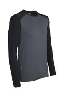 Icebreaker 2014 Tech Mens Long Sleeve Crewe Top - Monsoon/Black