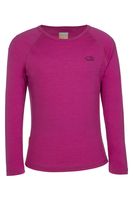 Icebreaker 2015 Oasis Childrens Long Sleeve Crewe Top In Magenta
