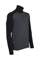 Icebreaker 2015 Tech Mens Long Sleeve Half Zip Top - Monsoon/Black