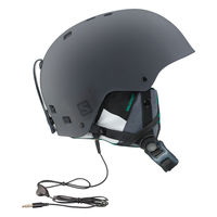 Salomon Brigade Audio 2015 Ski and Snowboard Helmet in Grey