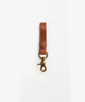 Tom Hide Leather and Brass Key Fob Tan