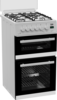 Beko EDG507W 50cm Twin Cavity Gas Cooker with Gas Hob - White