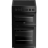Beko EDVC503B 50cm Electric Cooker with Double Oven,  Black