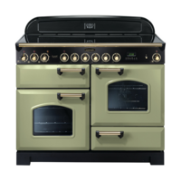Rangemaster 114590 (CDL110ECOG/B) CLASSIC DELUXE 110cm Ceramic Range Cooker,  Olive Green