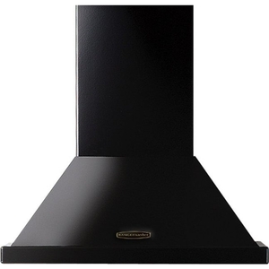 Rangemaster 62180 (LEIHDC60BB) 60cm Chimney Hood Without Rail,  Black,  Brass Badge