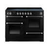 Rangemaster 78860 (KCH110ECBL/C) CLASSIC 110cm Dual Fuel Range Cooker,  Black/Chrome