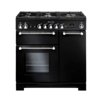 Rangemaster 81420 (KCH90DFFBL/C) KITCHENER 90 A Rated Dual Fuel Cooker,  Black