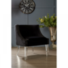 Clarence Studded Black Accent Chair