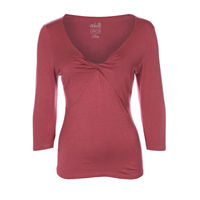 No Balls Bamboo Twist 3/4 Sleeve Top