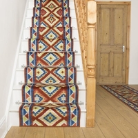 Ethnic Rust Stair Runner