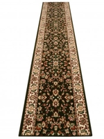 Persian - Dark Green Traditional Hallway Carpet Runner
