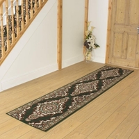 Turkesh Dark Green Hall Runner