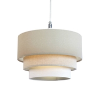 3-Tier Linen Pendant Light Shade Natural