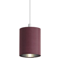Crawford Small Pendant Light Shade Aubergine