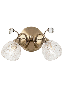 Darroch 2 Light Wall Light Antique Brass