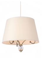 Kenzo Pendant Light Shade Cream Antique Brass