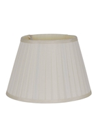 Side Pleat Candle Shade Cream 14cm