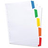 Elba Dividers Europunched 5-Part with Coloured Tabs A4 White Ref 100204963