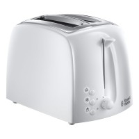 21640 Textures 2 Slice Toaster with Removable Crumb Tray in White