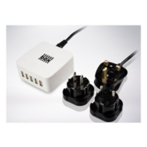BCH8A5USBWHT 5 port 8A USB Wall Charge Hub
