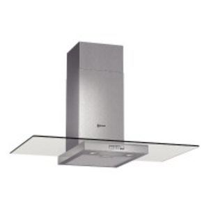 D89ER22N0B 900mm Chimney Hood in Stainless Steel with Glass Canopy Sides