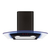 EKP60BL 60cm Black & Glass Curved Chimney Hood with 3 Speeds