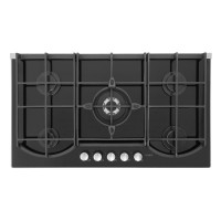 HG995440NB Built in Gas Hob with 5 Burners and Wok Burner in Black
