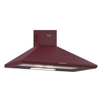 Hood K240-90-b 900mm Chimney 800m3/hr with 3 Speed settings in Burgundy