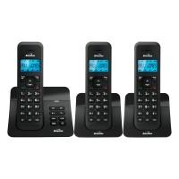 LUNA1120S-TRIO Three Cordless Phones with Answer Machine in Black