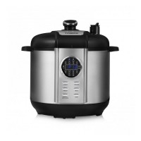 T16005 6L Digital Pressure Cooker with 1100w Power in Stainless Steel & Black